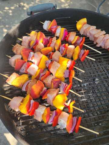 Skewers on the grill