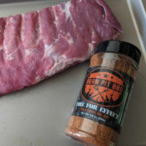 Pork Ribs with Fire For Effect Bottle